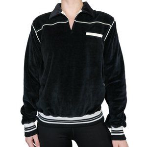 Vintage 90s Peter B Velour Collared Sweatshirt